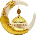 Premium Bakhoor Burner Gold/White – Elegant Decorative Incense Holder for Home & Ramadan Use (Hilal Gold)