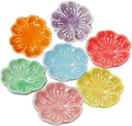 6Pcs Small Ceramics Tower Incense Tray Holder Cherry Blossoms Design Incense Cones Holder Plate Dish Incense Cones Burner Tray Fragrance Accessories for Yoga Room Home Use, Random Color