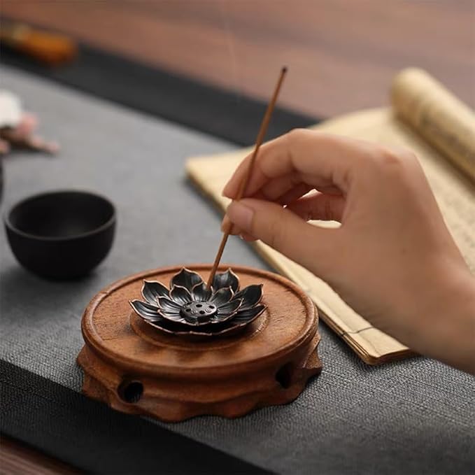 12 Pieces Incense Holder Lotus Sticks Incense Burner Cone Incense Burner Ash Catcher for Home Fragrance Yoga Sauna SPA