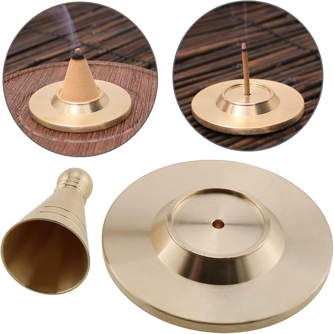 Incense Cone Mold LUORNG 1Set Pure Brass Tower Incense Mould Incense Cones Making Molds Teahouse Home Decoration Gifts Gold DIY Tower Incense Burner Tools, Incense Burner Holder