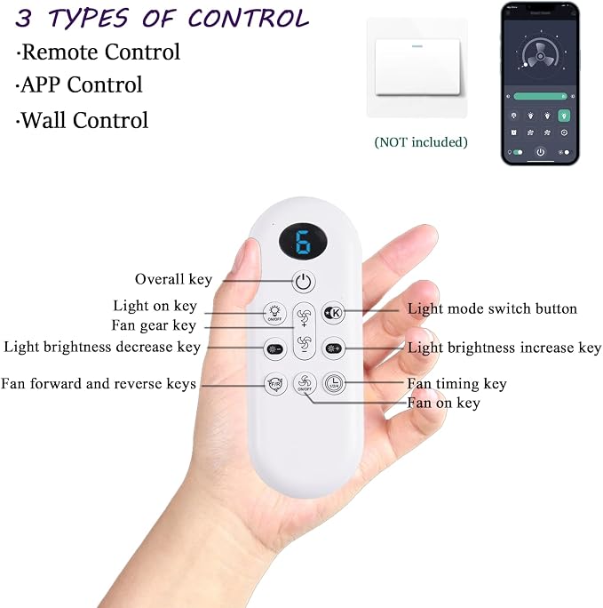 NKPU Ceiling Fans with Lights, Low Profile Ceiling Fan with Light and Remote/APP Control, DC Motor, Noiseless, Flush Mount, 42inch White Ceiling Fan for Bedroom Indoor/Outdoor Use