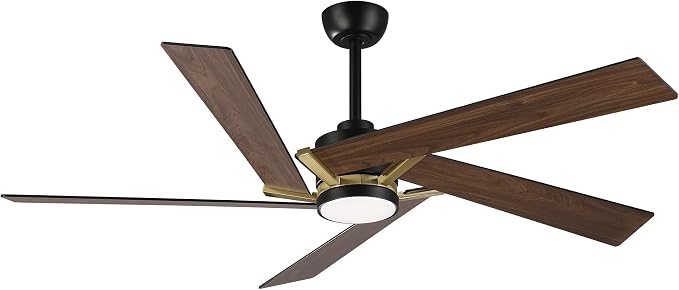 Ceiling Fans with Lights and Remote (Modern Brown, 60 inch)