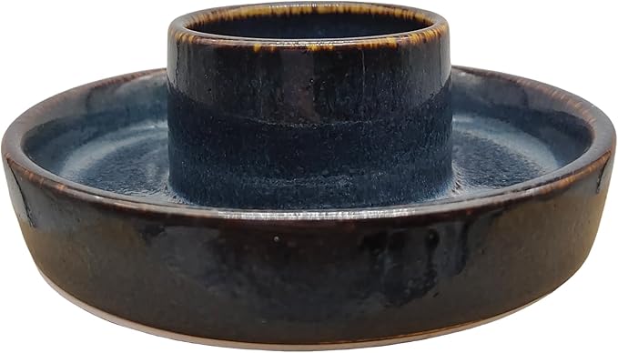 Sage Holder, Sage Holder for Burning, Ceramic Smudge Bowl with Ash Catcher for Meditation Space(Sage Not Included) (Blue)