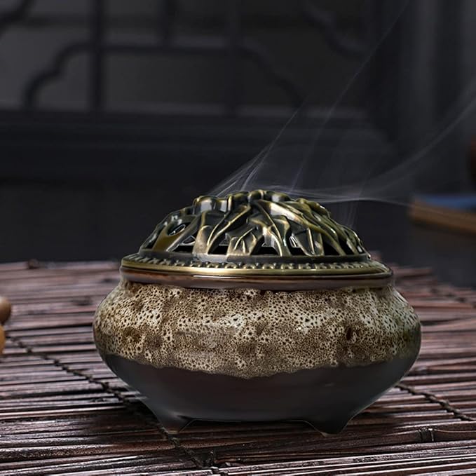 Ceramic Home Decoration Incense Sticks or Cones Burner Porcelain Incense Holder