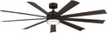 Wynd XL Smart Indoor and Outdoor 9-Blade Ceiling Fan 72in Bronze with 2700K LED Light Kit and Remote Control worksworks with Alexa and iOS or Android App