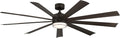Wynd XL Smart Indoor and Outdoor 9-Blade Ceiling Fan 72in Bronze with 3500K LED Light Kit and Remote Control worksworks with Alexa and iOS or Android App