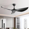 Sofucor 38 Inch Ceiling Fan No Light, Modern Black Ceiling Fan with Remote Control, Quiet Reversible DC Motor, 6-Speed Noiseless Indoor Ceiling Fan for Bedroom Living Room Covered Patio Porch