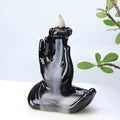 Buddha Hand Backflow Incense Burner Smoke Waterfall Incense Burner Ceramic Buddha Incense Holder Incense Cone Burner for Yoga Meditation and Home Decor