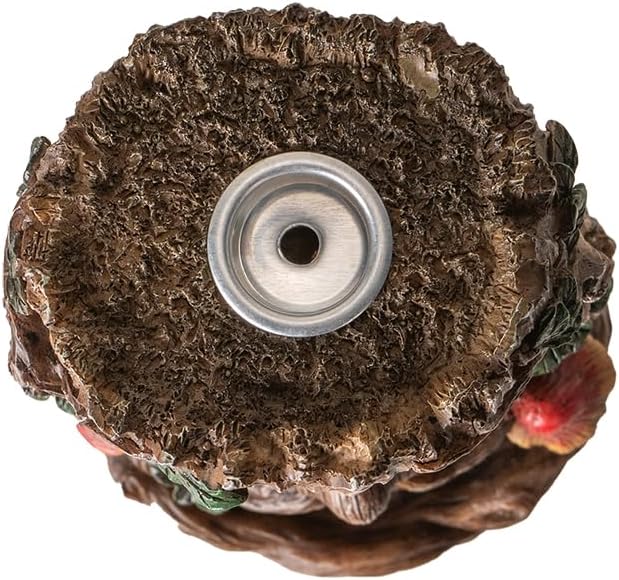 Pacific Giftware Greenman Backflow Incense Burner with LED Light Nature Inspired Tree of Life Spirit Design for Aromatherapy and Home Decor 6 Inches Tall