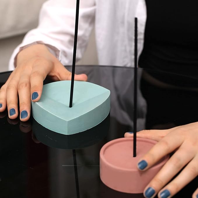 Cement Incense Holder Mold Geometric Silicone Concrete Incense Insert Decorative Mould (SH0893)