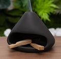 MOUGIGI Palo Santo Holder Incense Burner-Zongzi Clay Smudge Bowl with Chimney, Mini Ceramic Fireplace for sage、Cone Burning, Aromatic Home Decor, Ceramic ash Tray, Anxiety Relief Meditation for Women