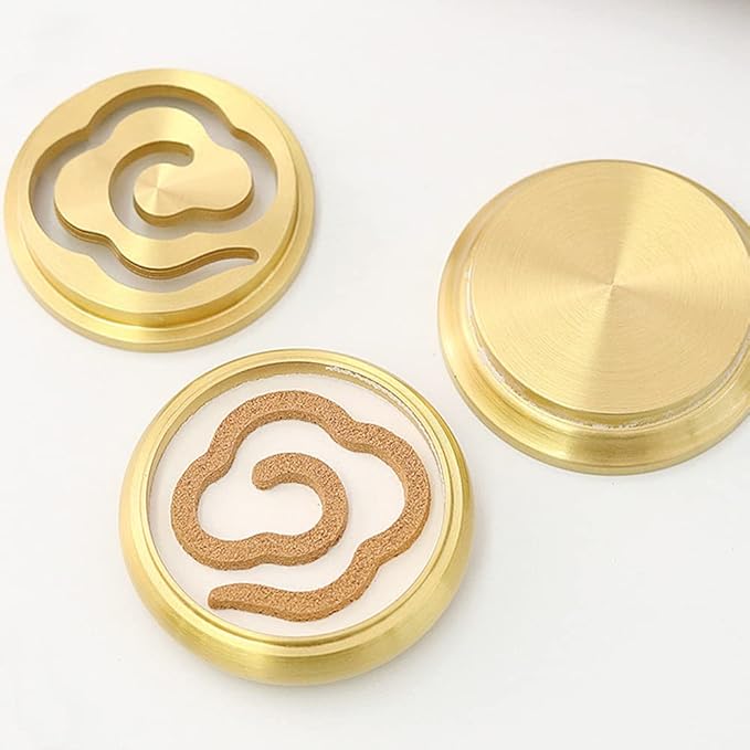 3 in 1 Mini Brass Incense Burner and Ash Press - DIY Incense Making Tool Kit for Fragrance Accessories
