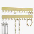 Necklace Holder Wall Mounted,Self Adhesive Jewelry Organizer,2 Pack,Gold | Modern Design,24 Hooks,Self Adhesive No Drilling,Durable 304 Stainless Steel,for bedroom/closet/bathroom/vanity