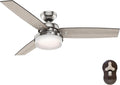 Hunter Sentinel, Indoor, Ceiling Fan, 3 Blades, 52 inch, Brushed Nickel