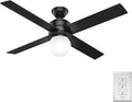 Hunter Hepburn, Indoor, Ceiling Fan, with LED Light, 52 inch, Matte Black
