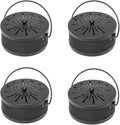 4 Pieces Mosquito Coil Holder - Incense Burner for Indoor Outdoor Camping Use - Portable Mosquito Repellent Holder (Black Classic)