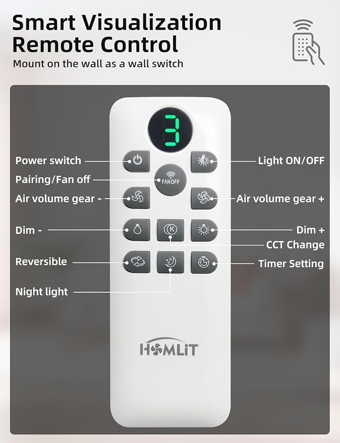 42 inch Smart Ceiling Fan with Light, Low Profile Flush Mount with Remote Control, Ultra-Quiet Reversible DC Motor, 3 Color Temperatures & 6 Speed Dimmable Lighting for Bedroom, White