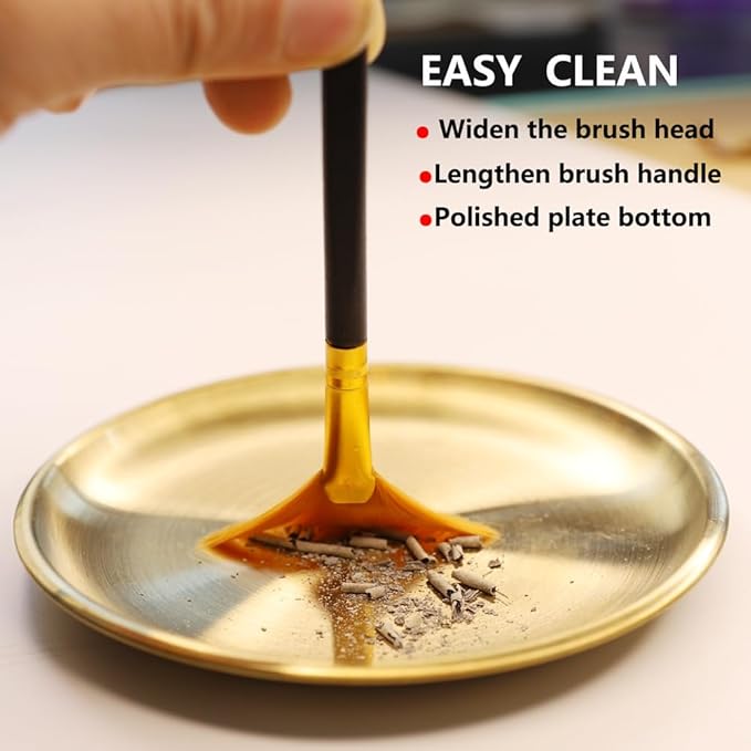 5in1 Incense Holder, Palo Santo Incense Burner, Sage Holder, Incense Burner for Incense Sticks Coil Cones,5.5 inches Ash Catcher for Meditation Yoga Room Home Decor (Brass)