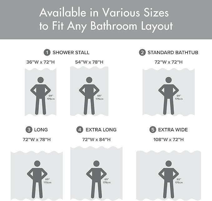 Madison Park Shower Curtain Spa Waffle Weave Stall Shower Curtain for Bathroom 3M Scotchgard Moisture Management, Spa Quality Modern Shower Curtains for Bathroom, Stall 36x72'' Grey