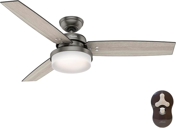 Hunter Sentinel, Indoor, Ceiling Fan, 3 Blades, 52 inch, Brushed Slate