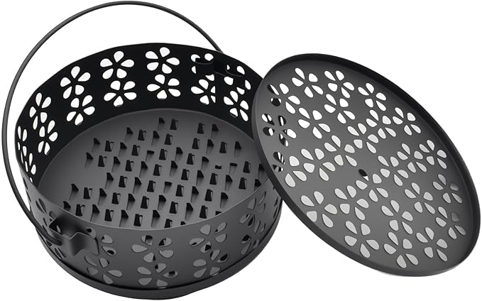 1pcs Mosquito Coil Holder Retro Incense Coils Holder Portable Incense Burner Holders with Handle for Home Camping Indoor Outdoor Patio (Black)