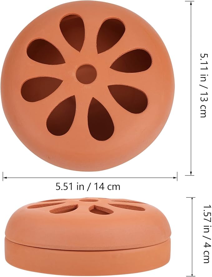 FOMIYES Terracotta Aromatherapy Burner with Vent Holes Portable Incense Holder for Home Patio Poolside Camping Hiking Fishing