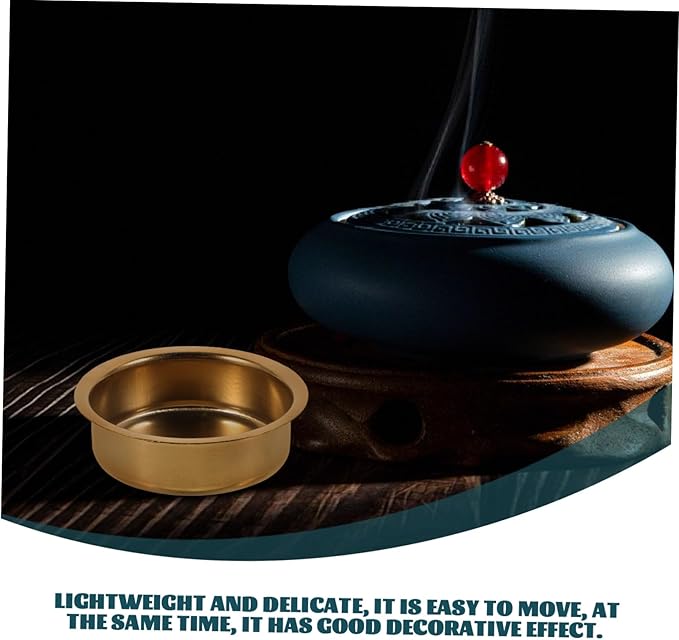 ABOOFAN 6-Pack Incense Burner Replacement Inner Disks 2.36 Inch Round Metal Plates for Arabic Censer Aromatherapy Incense Holder Accessories