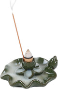 Ceramic Lotus Waterfall Backflow Incense Burner, Aromatherapy Meditation Incense Holder for Home Decor, Fits Sticks Cones Coils, Perfect Zen Gift for Yoga & Relaxation