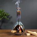 MOUGIGI Premium Ceramic Palo Santo Holder & Smudge Bowl-Mini Chiminea| Multi-Purpose Burner for Sage Sticks, Incense Cones, Copal & Candles|Energy Cleansing, Yoga Meditation Accessories|Anxiety Relief