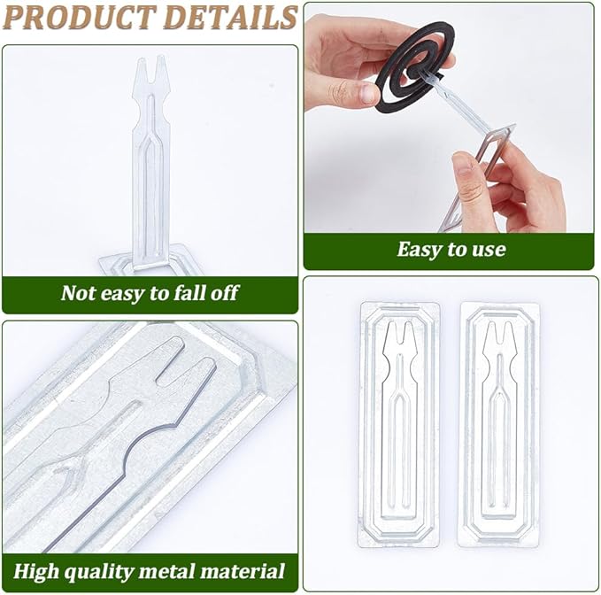 CREATCABIN 30 Pcs Mosquito Coil Mini Holder Incense Holder Portable Metal Sandalwood Mosquito Incence Burner Iron Coils Stands Clips for Home Office Patio Camping Hiking Indoor Outdoor 3.5x1.1 Inch