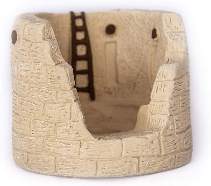 Incienso de Santa Fe - Kiva Natural Wood Incense Burner, Includes 20 Piñon Incense Bricks - Made in The USA