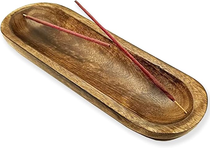 Incense Burner Stick Agarbatti Holder Ash Catcher Meditation Yoga Aromatherapy Home Decor Unique Great Gift Any Occasion Wooden Handmade