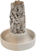 Sage Holder, Sage Burner, Smudge Bowl, Palo Santo Holder, Incense Holder, Incense Holder Bundle, Sage Holder for White Sage Bundle and Palo Santo (Sage Not Included) (White)