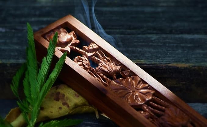 The Ultimate Zen Masterpiece: PW CO 4-Piece Hand-Carved African Sandalwood Incense Holder Ritual Set