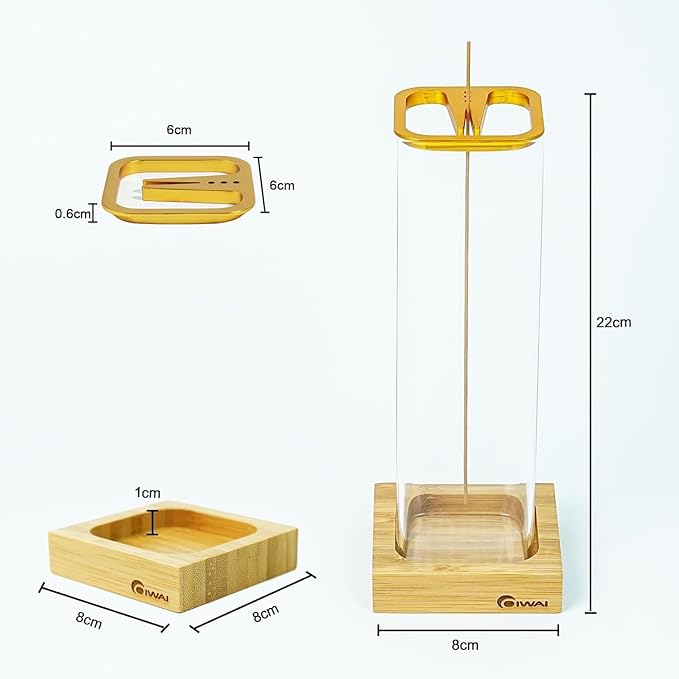 Hanging Incense Holder, Incense Holder for Sticks with Removable Glass Ash Catcher, Anti-Ash Flying Upgrade Design, COIWAI,Perfect for Yoga, Tea Ceremonies, Meditation, Spa and Home Relaxation