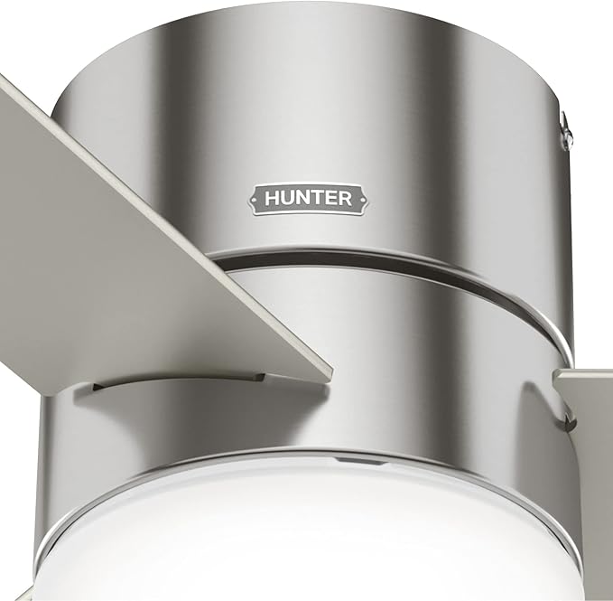 Hunter Minimus, Indoor, Ceiling Fan, Modern, Quiet, 52 inch, Brushed Nickel
