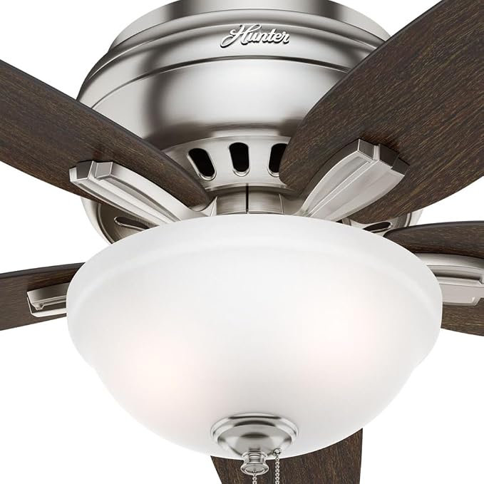 Hunter Newsome, Indoor, Ceiling Fan, Pull Chain, 42 inch, Brushed Nickel