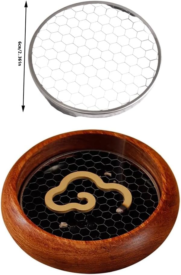 5 Pack Charcoal Incense Burner Mesh Screen Replacement Charcoal Discs Burner Screen Grille for Bakhoor Burner Charcoal Briquettes Charcoal Tablets Hanging Censer Resin Incense Burners Bowl