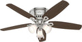 Hunter Builder, Indoor, Ceiling Fan, Pull Chain, 52 inch, Brushed Nickel