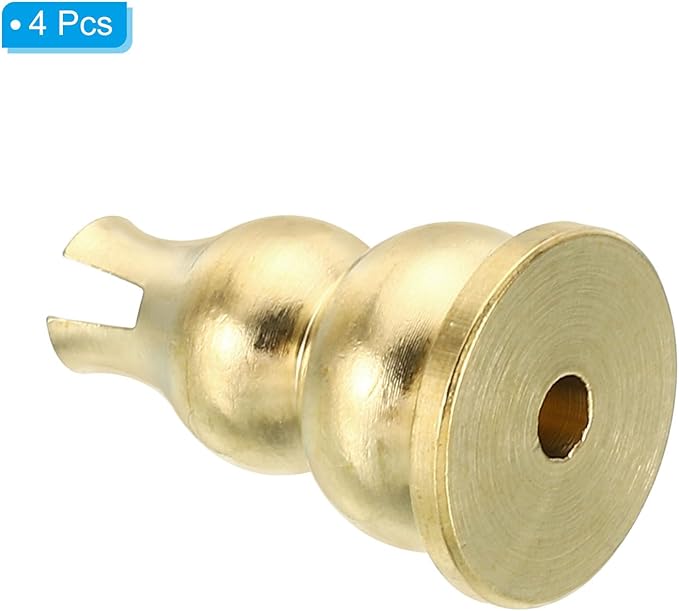 PATIKIL Coil Incense Holder, 4 Pack Brass Incense Burner Stick Holder Incense Stand Base Gourd Type for Yoga Spa Room Home Office, 0.63" Dia. 1.02" Tall