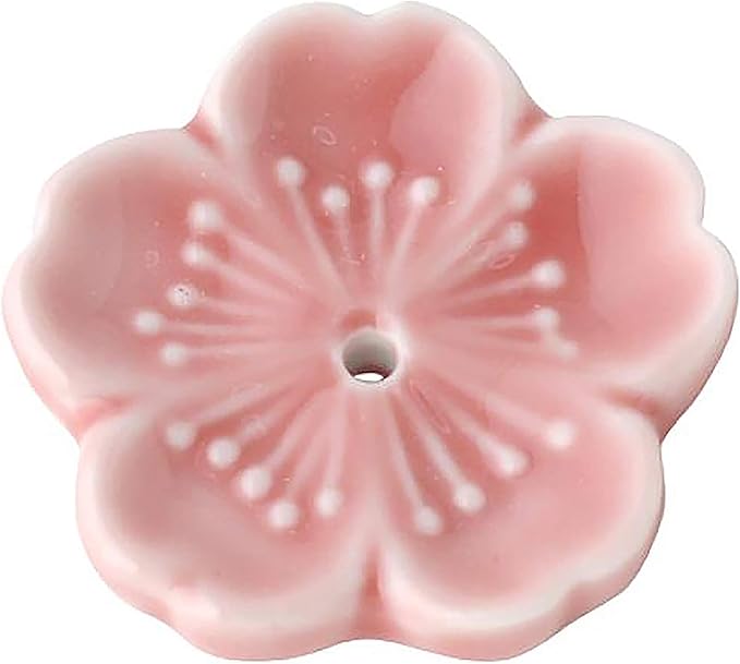 Cherry Blossom Incense Stick Holder with Plate, Made in Japan