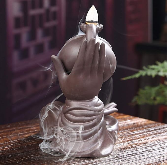 Buddha Hand Series Backflow Incense Burner Indoor Smoke Waterfall Incense Holder Creative Teapot Shaped Ceramic Incense Burner