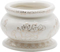 4 Inches White Ceramic Incense Small Burner Pot for for Meditation, Prayer & Yoga for Praying Buddha Tibetan Buddhist Altar Incense Censer
