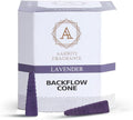 Backflow Natural Incense Waterfall Cones Unique Shape for Backflow Incense for Prayer, Meditation, Relaxation Burner Holder (25 pcs) (Lavender, Step Pyramid)