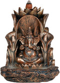 Pacific Giftware Ganesha Siting On Throne Backflow Incense Burner Home Decor