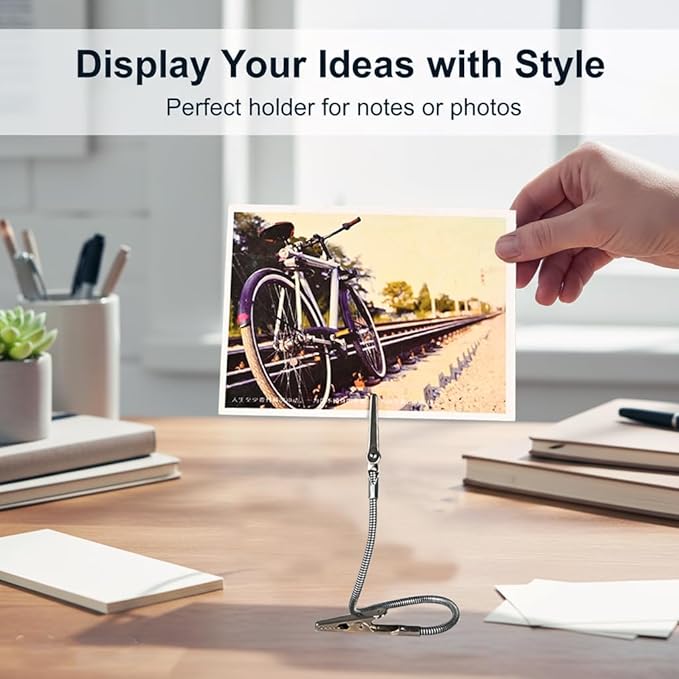 3-Piece Stainless Steel Multi-Function Dual-Head Alligator Clips, Incense Holder, Greeting Card Holder, Mosquito Coil Holder, Fastening Device. (Silver)