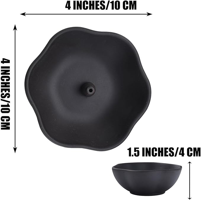 Ceramic Stick Incense Holder and Burner for Sticks and Coil Incense or Sage Incense Cones,Insence Stick Holder for Yoga Spa and Meditation,Incense Tray with Incense Stick Holder