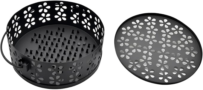 1pcs Mosquito Coil Holder Retro Incense Coils Holder Portable Incense Burner Holders with Handle for Home Camping Indoor Outdoor Patio (Black)