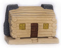 Incienso de Santa Fe - Log Cabin Natural Wood Incense Burner, Includes 20 Piñon Incense Bricks
