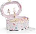 VLANDO Musical Jewelry Box for Girls - Birthday for Girls Ages 4 5 6 7 8-12 Year Old - Kid Music Box with Ballerina for Birthday Bedroom Decor - Fantasy